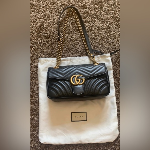 Gucci GG Marmont Small Shoulder Bag Matelassé - Picture 2 of 11